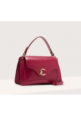 Borsa Coccinelle Liya cuir véritable poudre de couleur rose